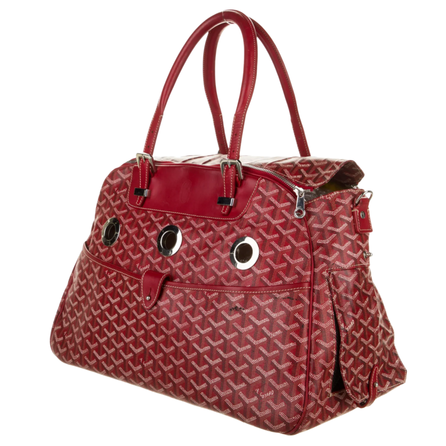 Goyard 'Red' Sac Hulot Pet Carrier PM - Image 2