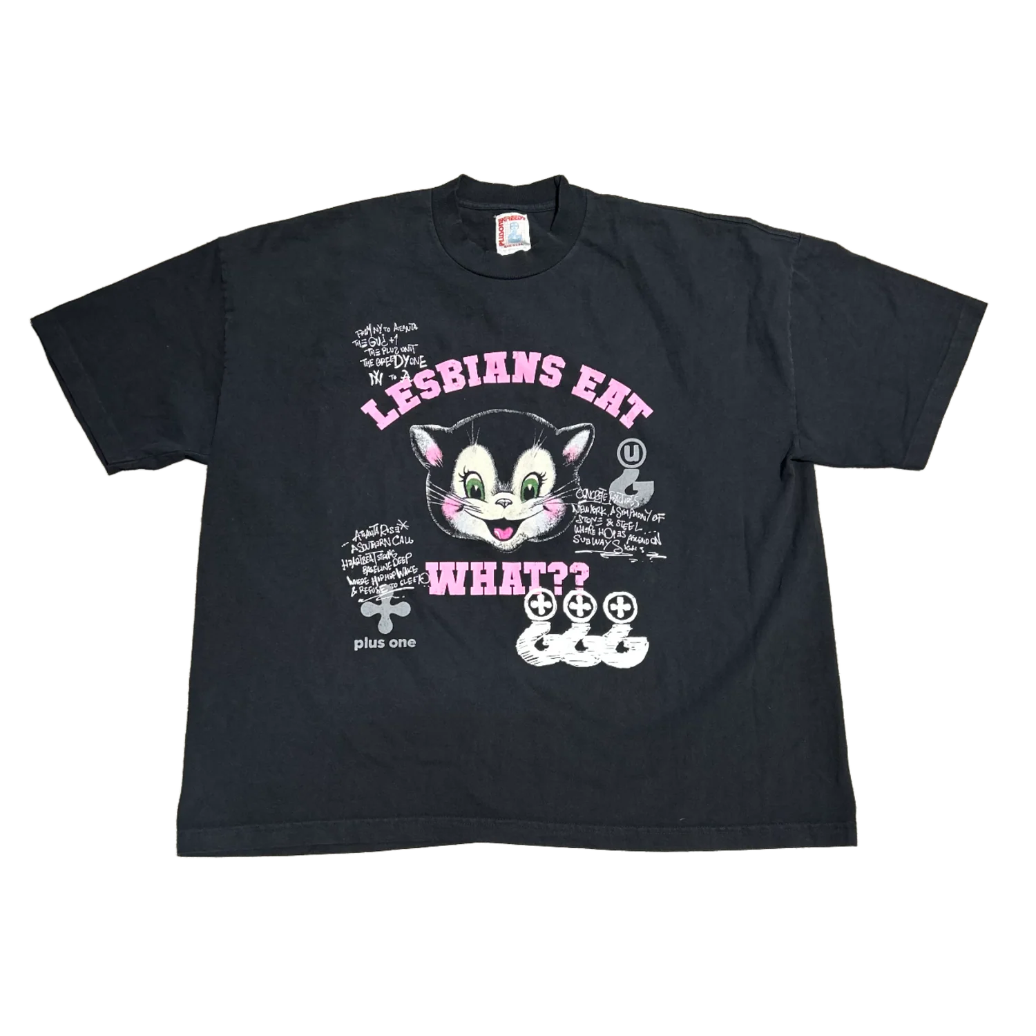 Greedy Unit '‘Lesbians Eat What' Black Tee