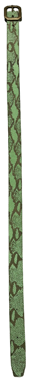 Green Felt Snakeskin Belt - Image 2