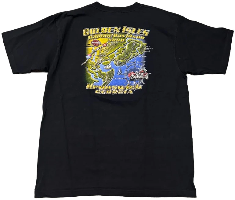 Harely Davidson 'Golden Isles' Rhinestone Vintage Tee - Image 2