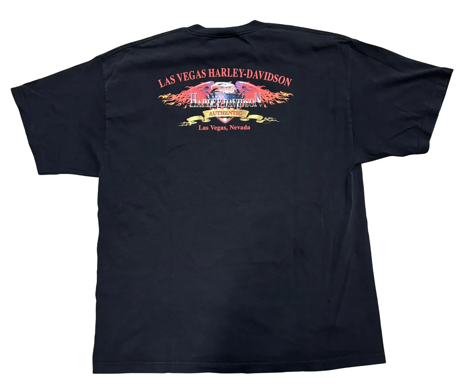 Harley Davidson 'Authentic' Black Vintage Tee - Image 2