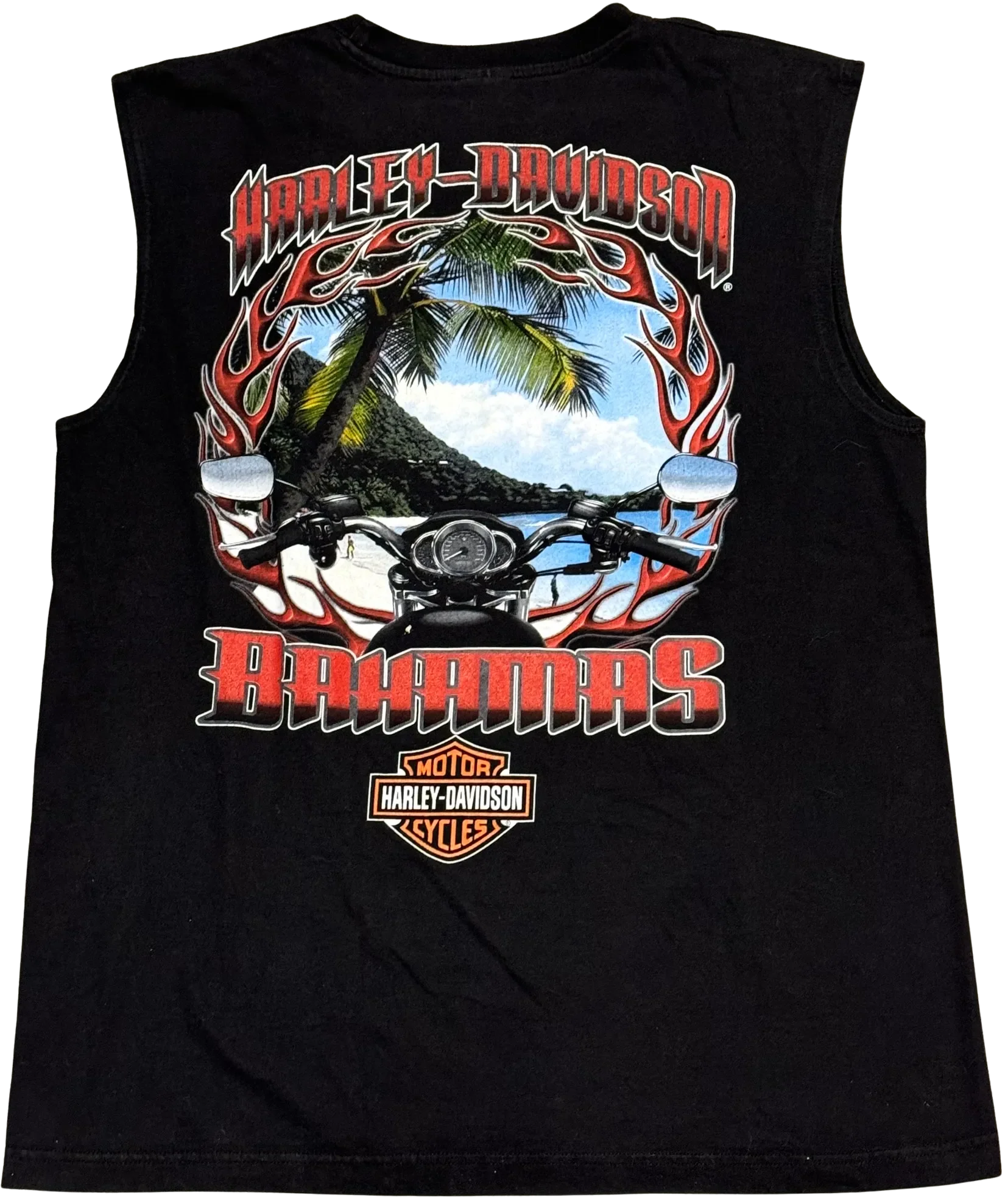 Harley Davidson 'Bahamas' Vintage Cutoff Tee - Image 2