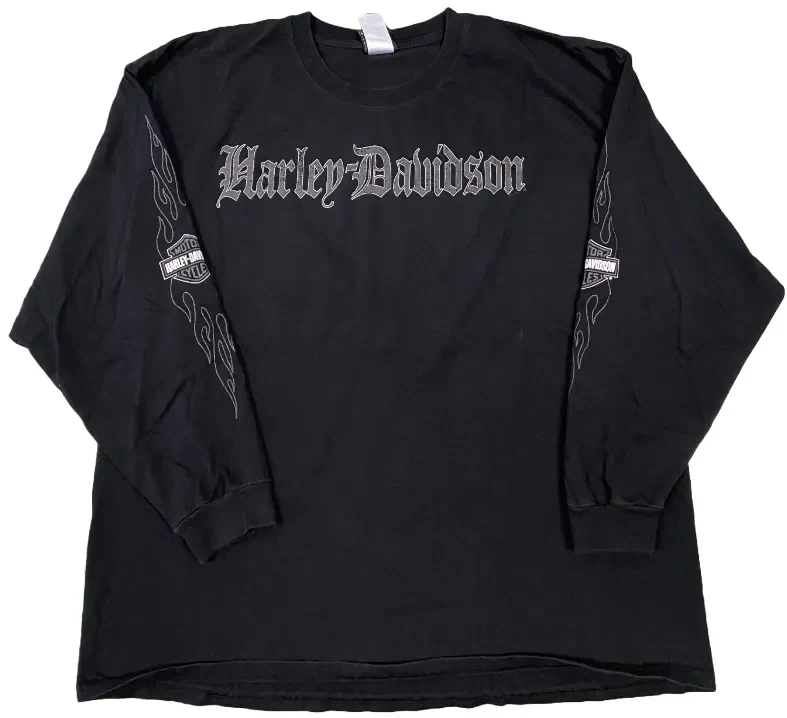 Harley Davidson 'Black Rivers Fall, WI' Vintage Longsleeve Tee - Image 2