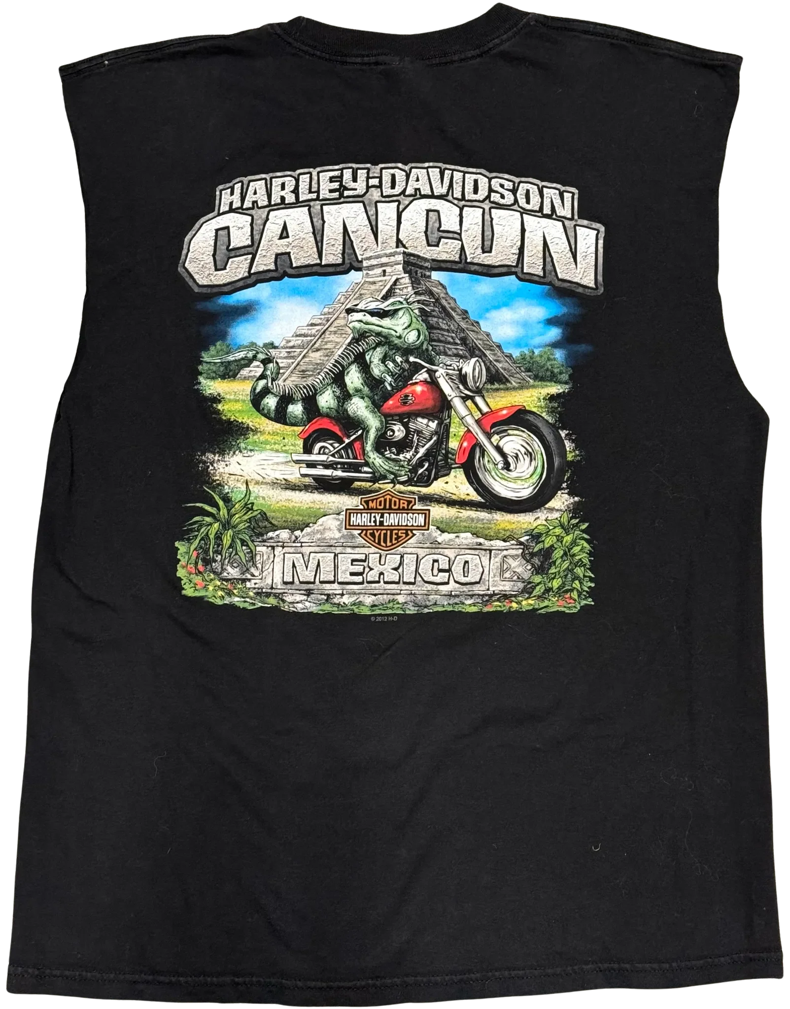 Harley Davidson 'Cancun' Vintage Cutoff Tee - Image 2
