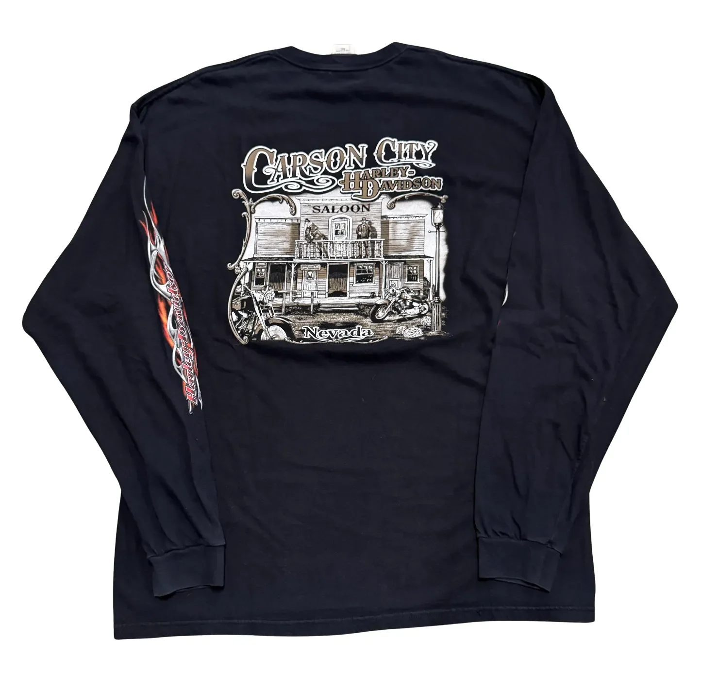 Harley Davidson 'Carson City' Vintage Longsleeve Tee - Image 2