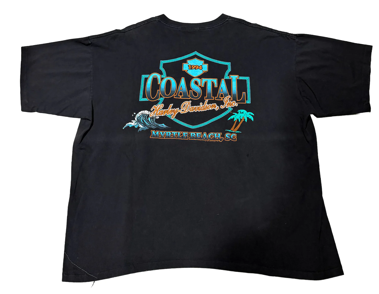 Harley Davidson 'Chrome Coastal' Vintage Tee - Image 2