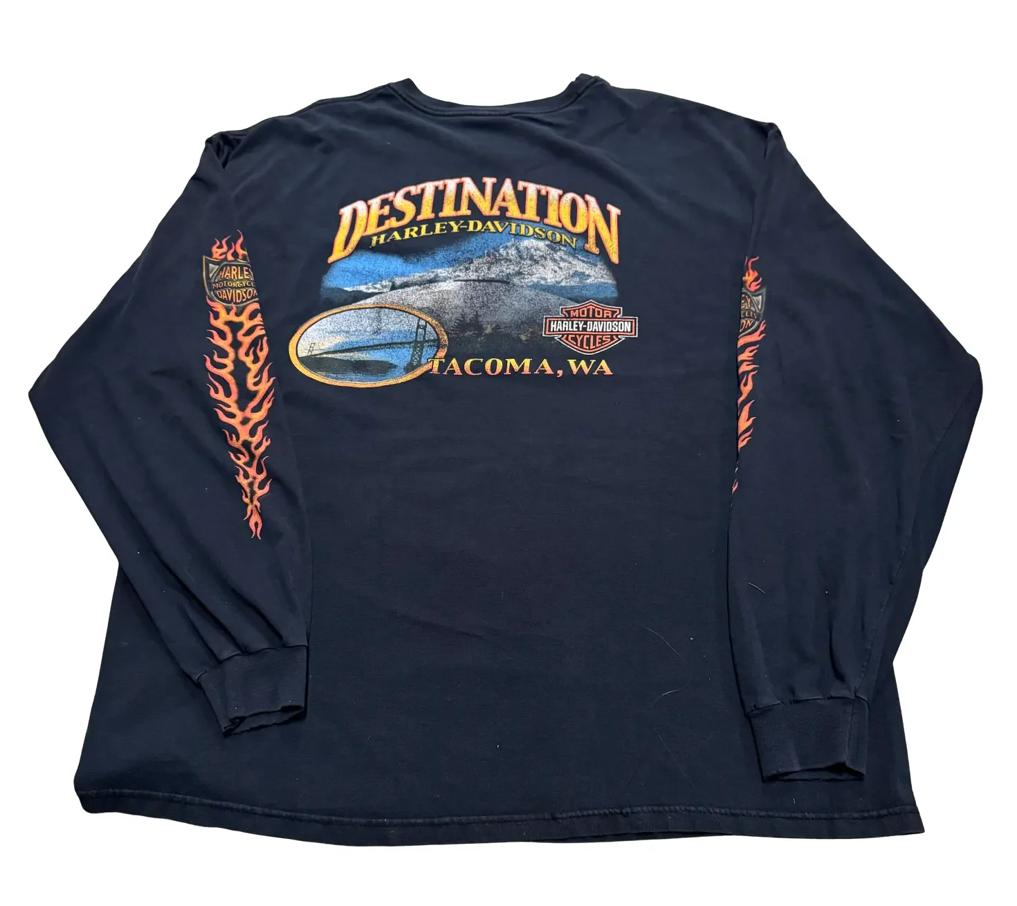 Harley Davidson 'Destination' Vintage Longsleeve Tee - Image 2