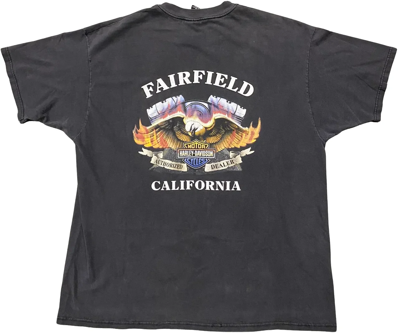 Harley Davidson 'Fairfield, CA' Vintage Tee - Image 2