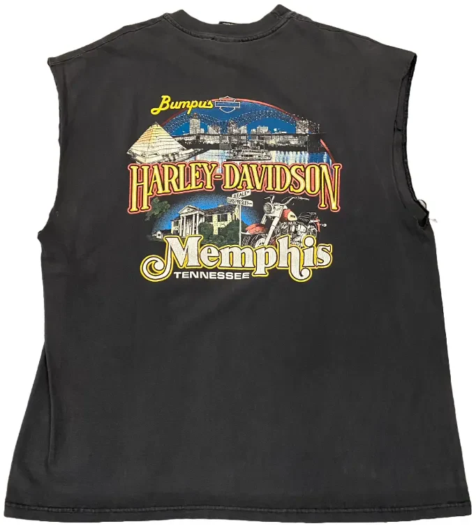 Harley Davidson 'Fathead' Vintage Cutoff Tee - Image 2