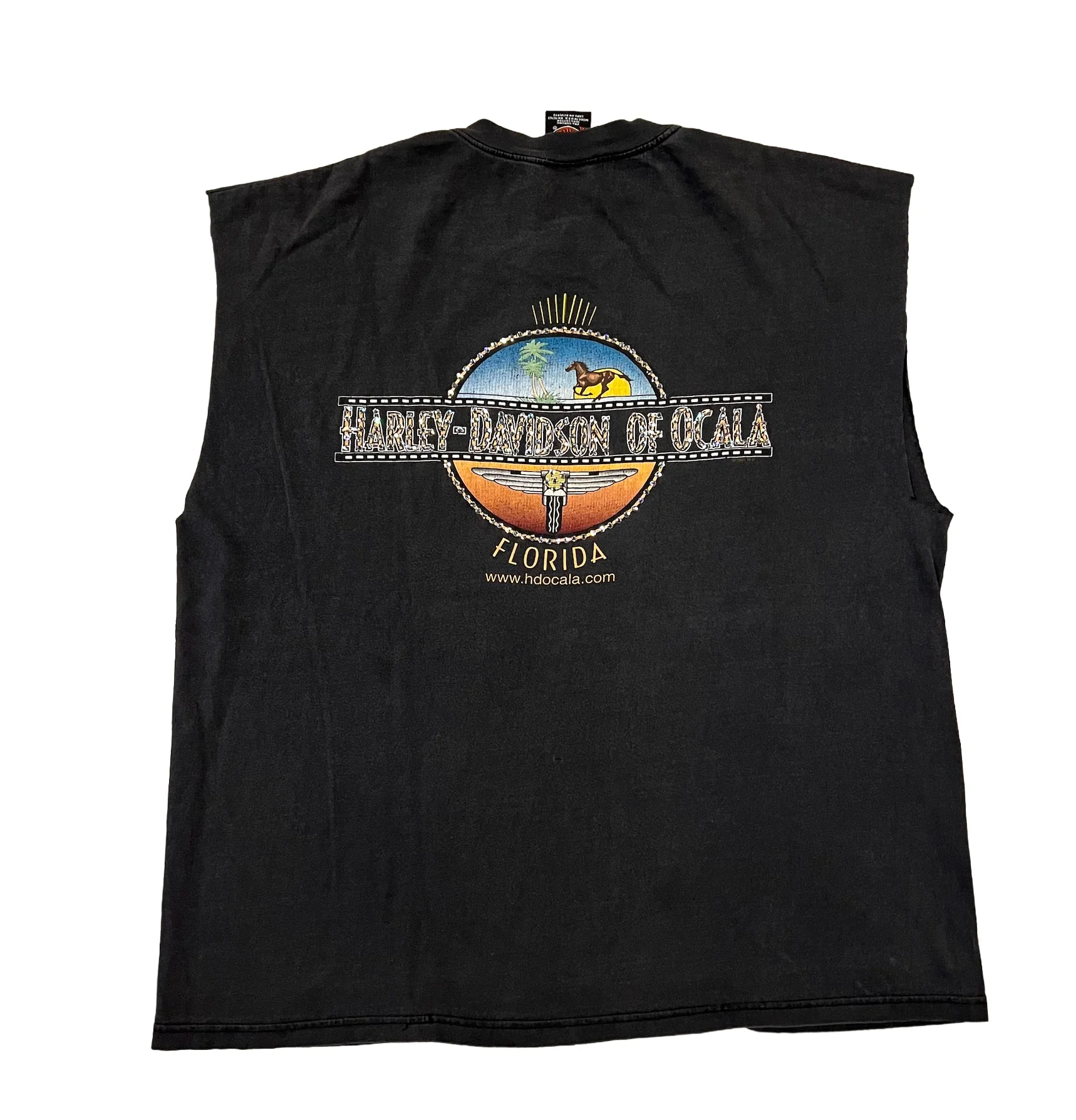 Harley Davidson 'Florida' Rhinestone Vintage Cutoff - Image 2