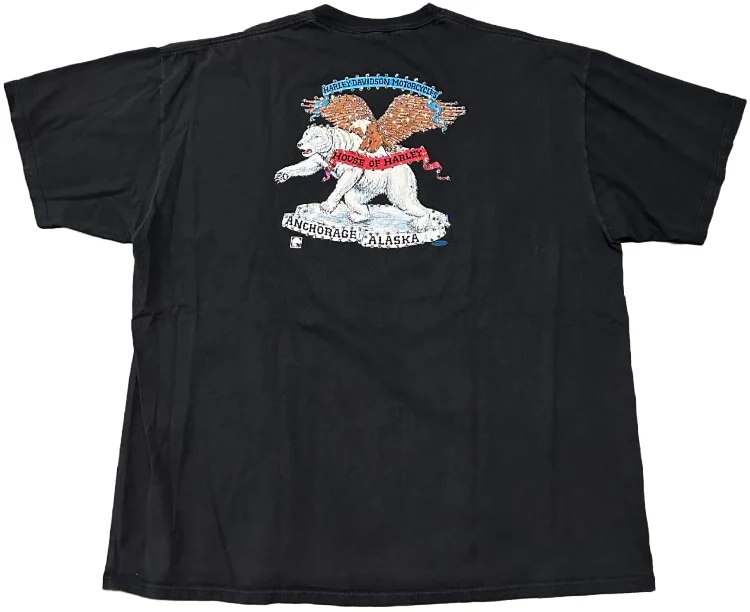 Harley Davidson 'Grizzly and Polar Bear' Rhinestone Vintage Tee - Image 2