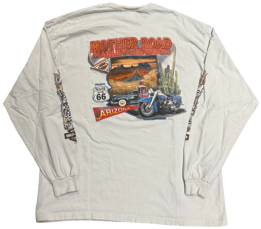Harley Davidson 'Historic Route 66' Vintage Longsleeve - Image 2