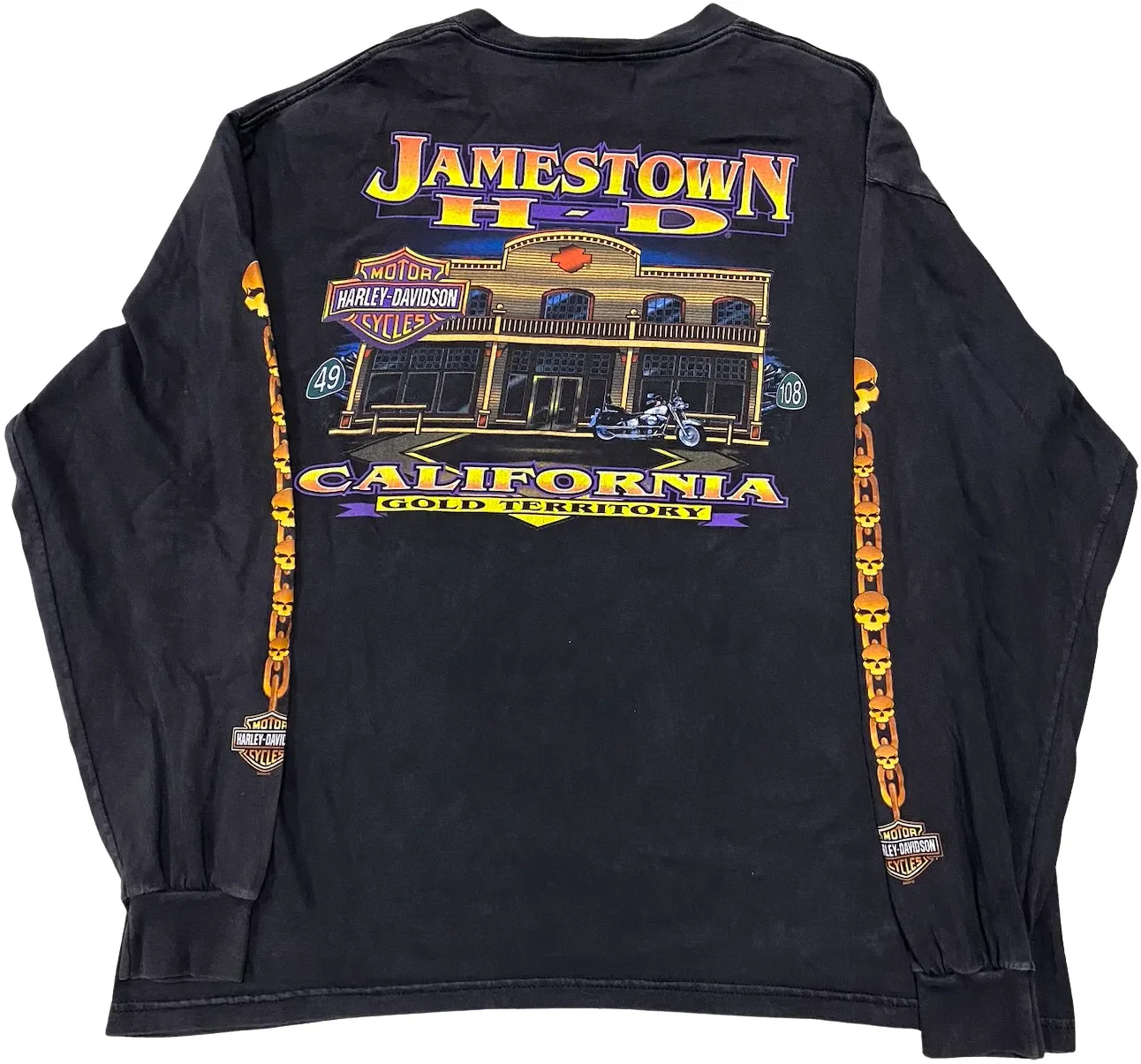 Harley Davidson 'Jamestown gold Territory' Vintage Tee - Image 2