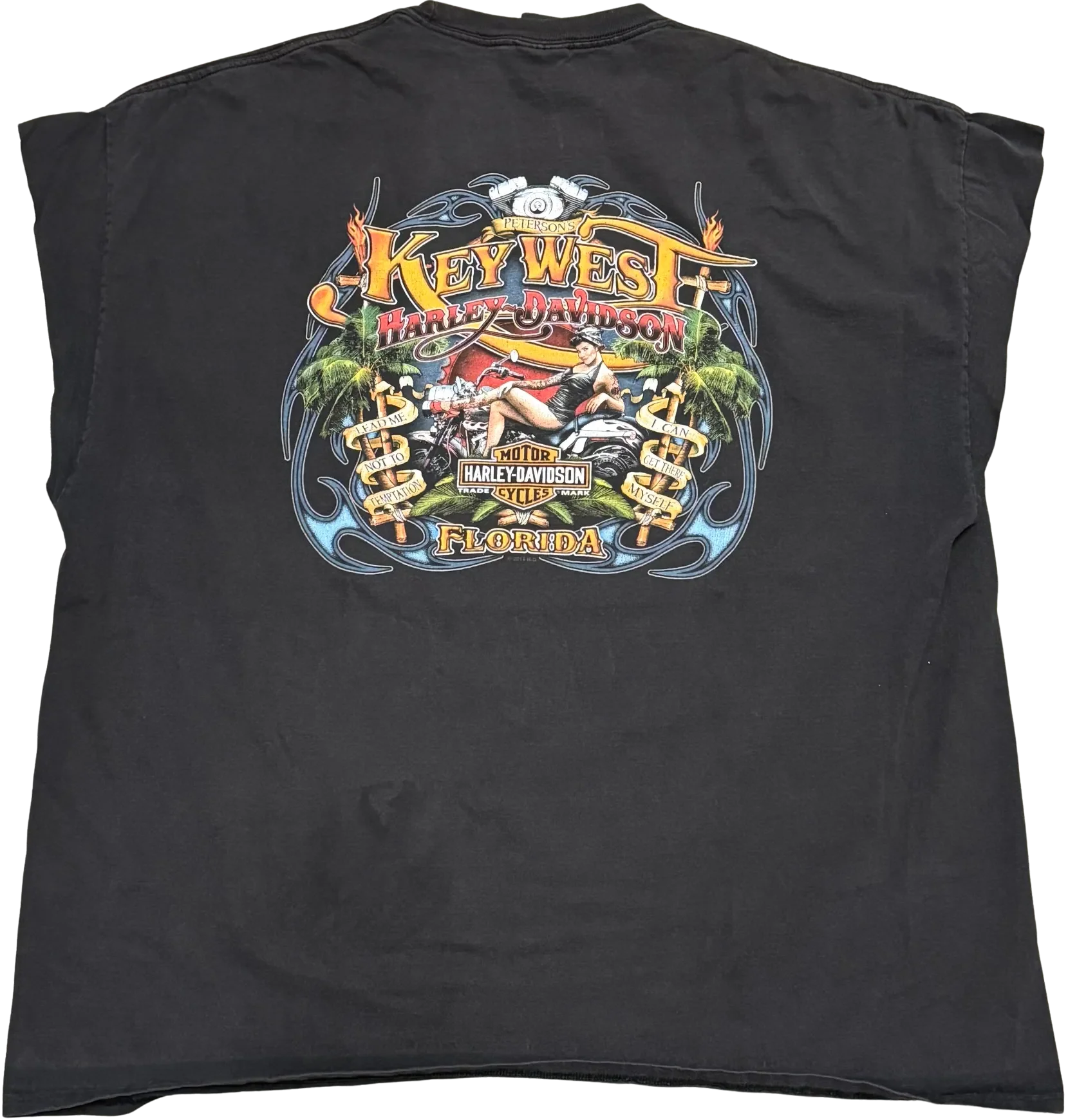 Harley Davidson 'Key West' Vintage Cutoff Tee - Image 2