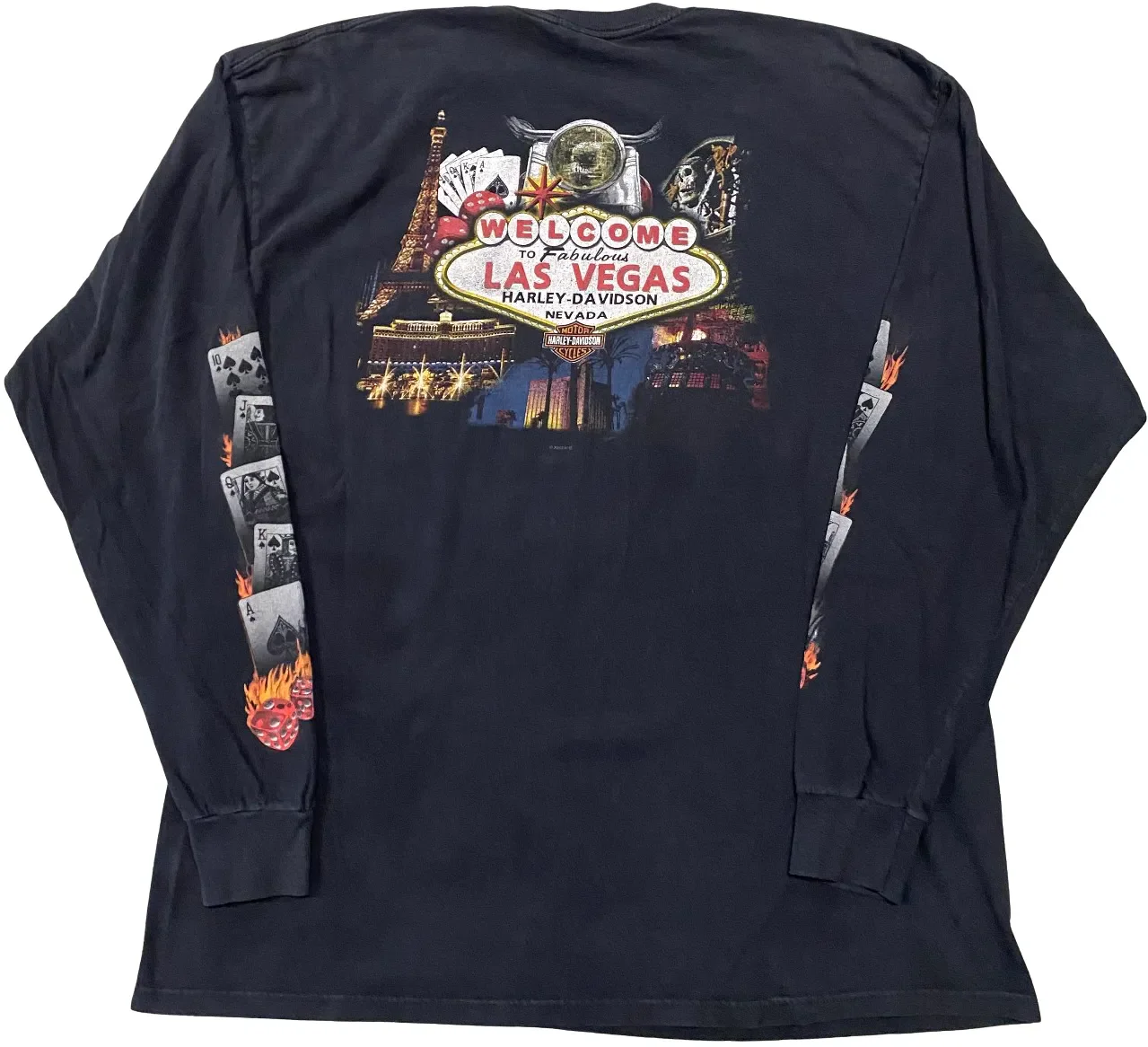 Harley Davidson 'Las Vegas, NV' Vintage Dice L/S Tee - Image 2