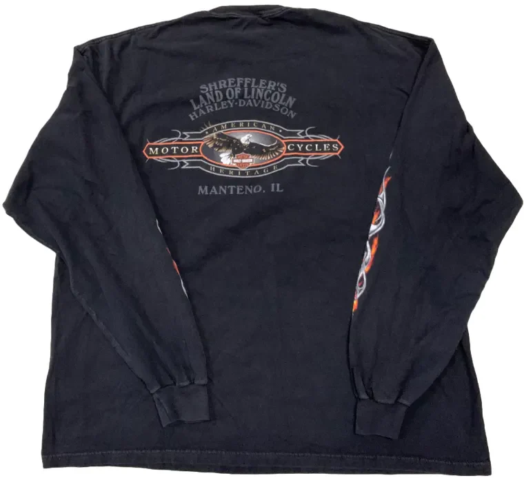 Harley Davidson 'Manteno, IL' Vintage Longsleeve - Image 2