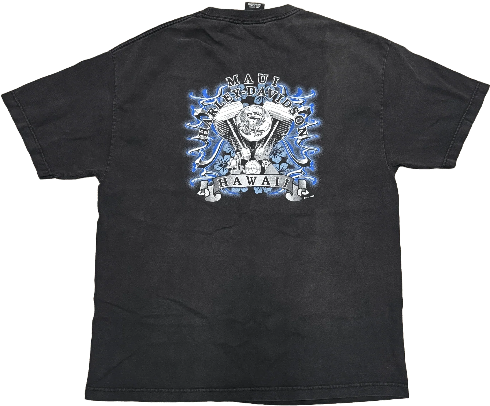 Harley Davidson 'Maui 1998' Vintage Tee - Image 2