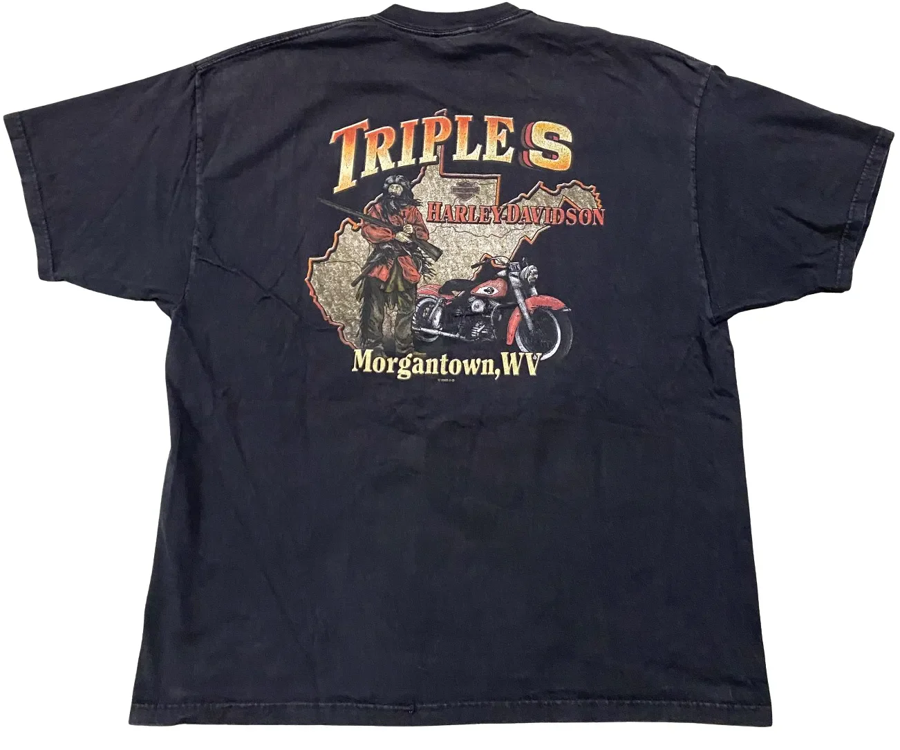 Harley Davidson 'Morgantown, WV' Vintage Tee - Image 2