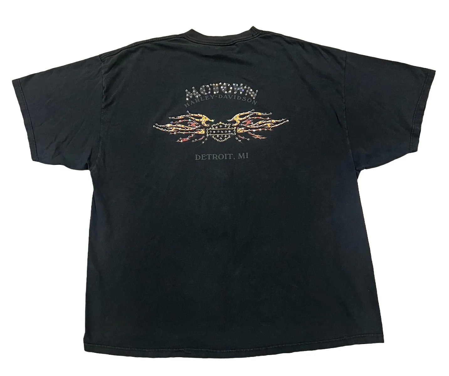 Harley Davidson 'Motown' Rhinestone Vintage Tee - Image 2