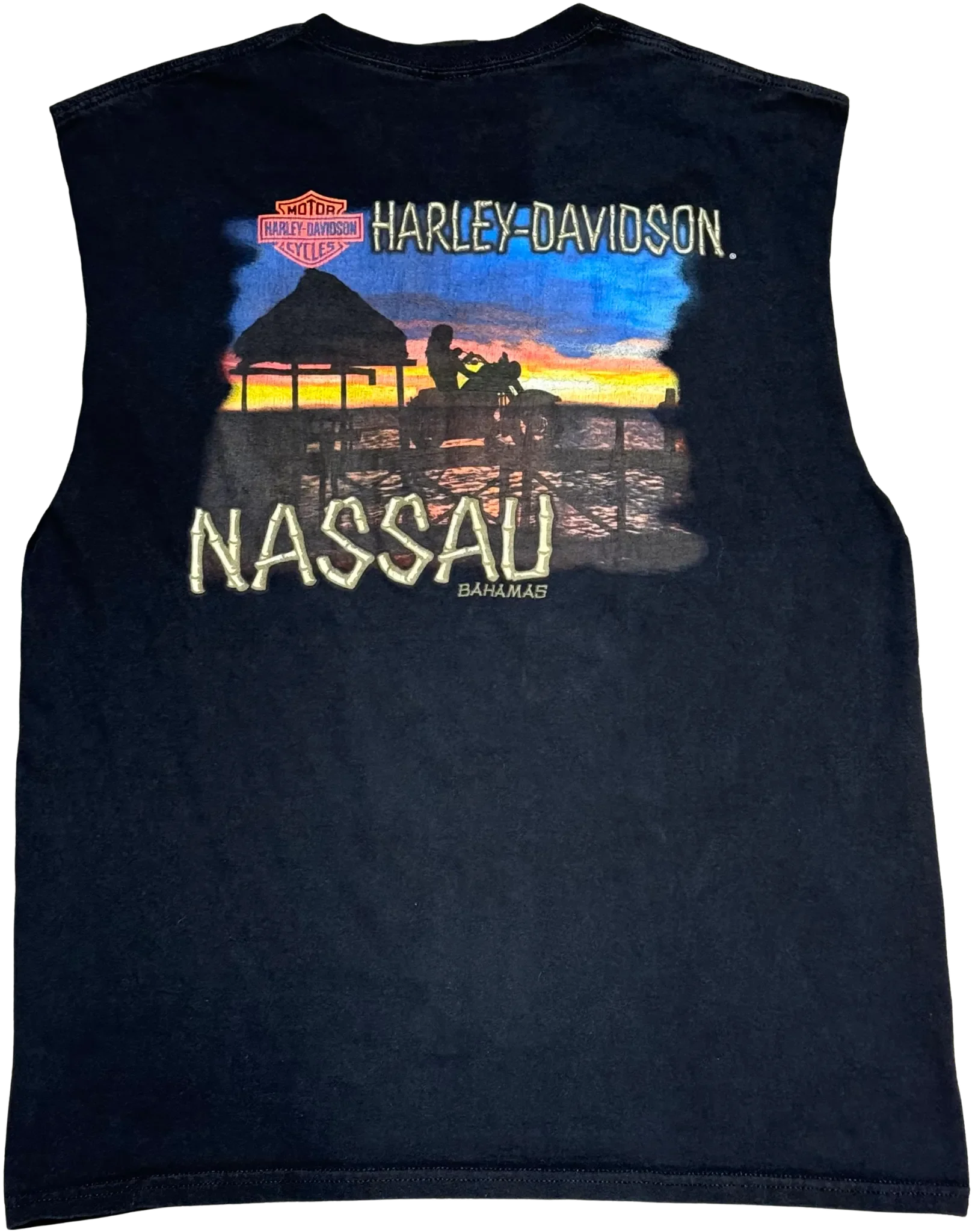 Harley Davidson 'Nassau' Vintage Cutoff Tee - Image 2