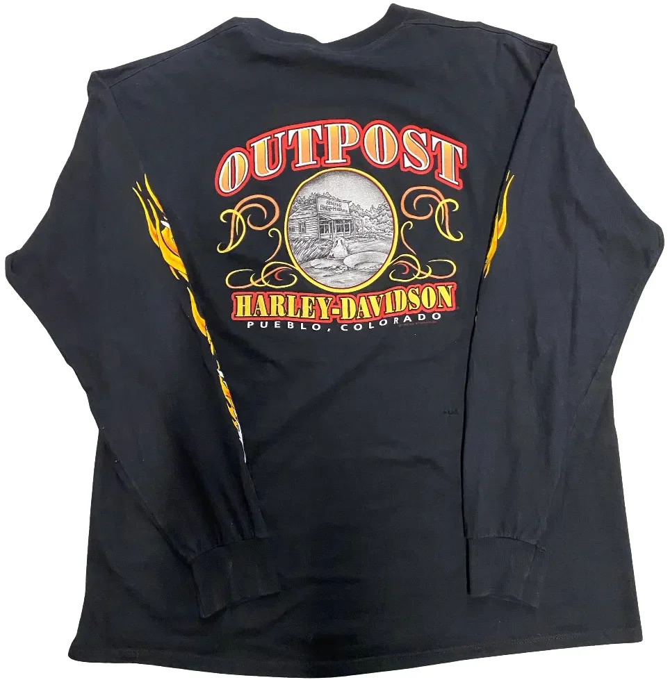 Harley Davidson 'Pueblo Outpost' Vintage Longsleeve Tee - Image 2