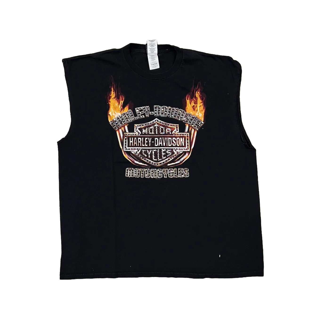 Harley Davidson 'Republic' Studded Vintage Cutoff