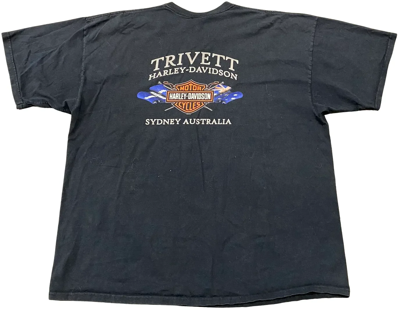Harley Davidson 'Rivett, Sydney, Australia' Black Vintage Tee - Image 2
