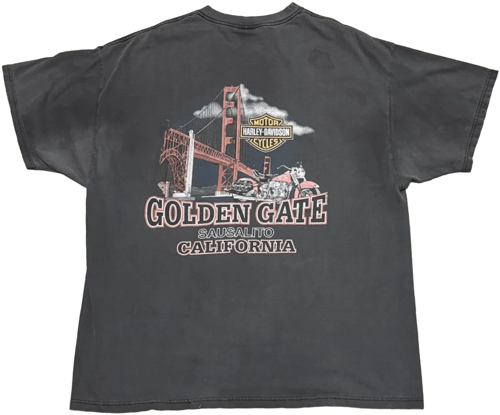 Harley Davidson 'Sausalito' Vintage Black Tee - Image 2