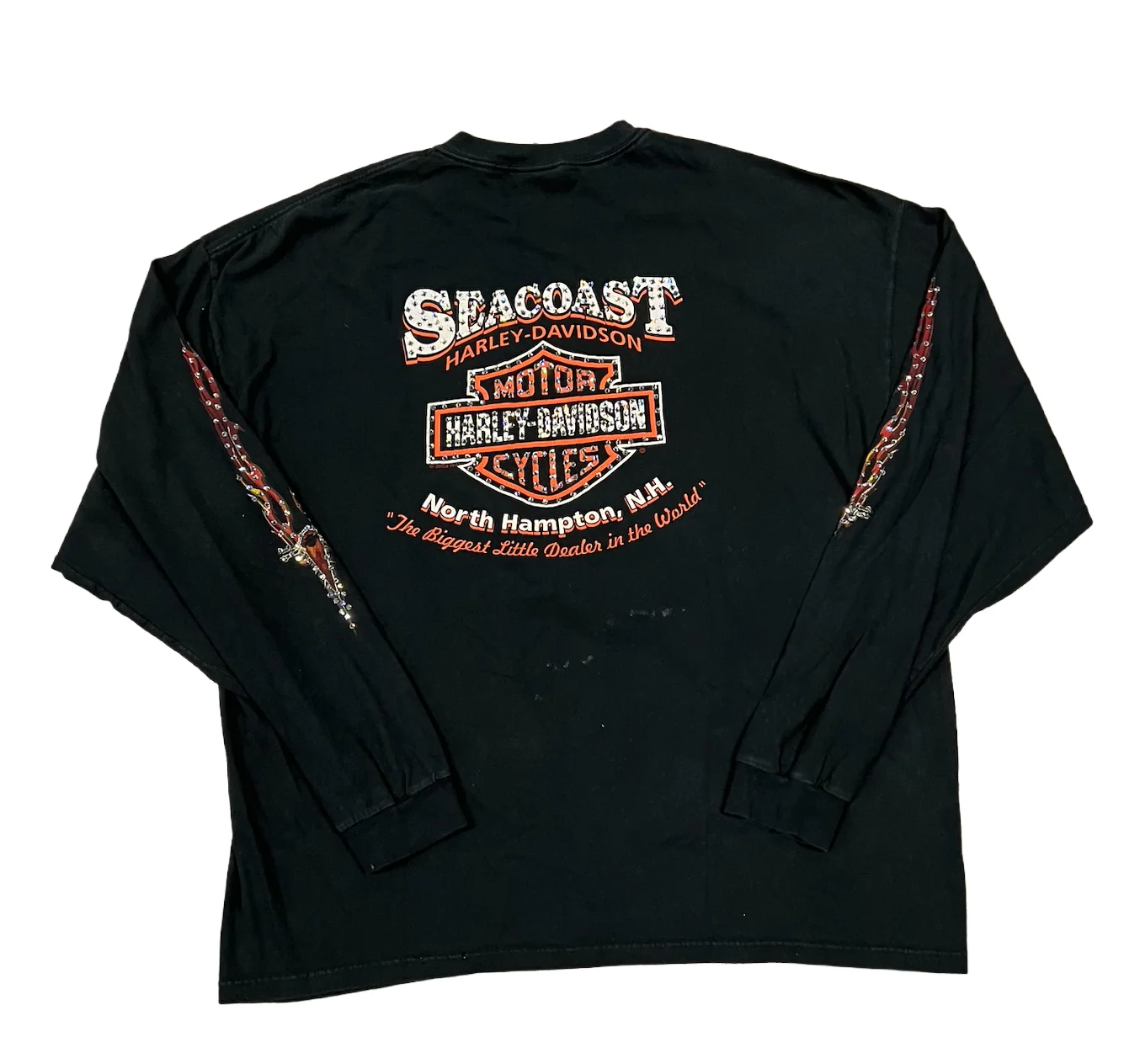 Harley Davidson 'Seacoast' Rhinestone Vintage Longsleeve - Image 2