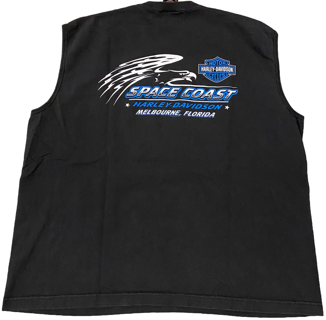 Harley Davidson 'Space Coast' Vintage Cutoff Tee - Image 2