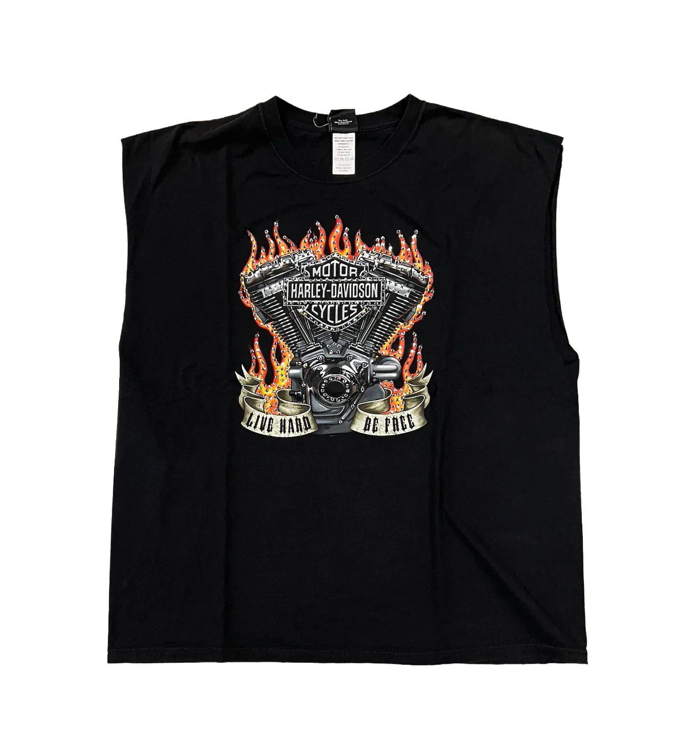Harley Davidson 'Stafford, Texas' Rhinestone Vintage Cutoff