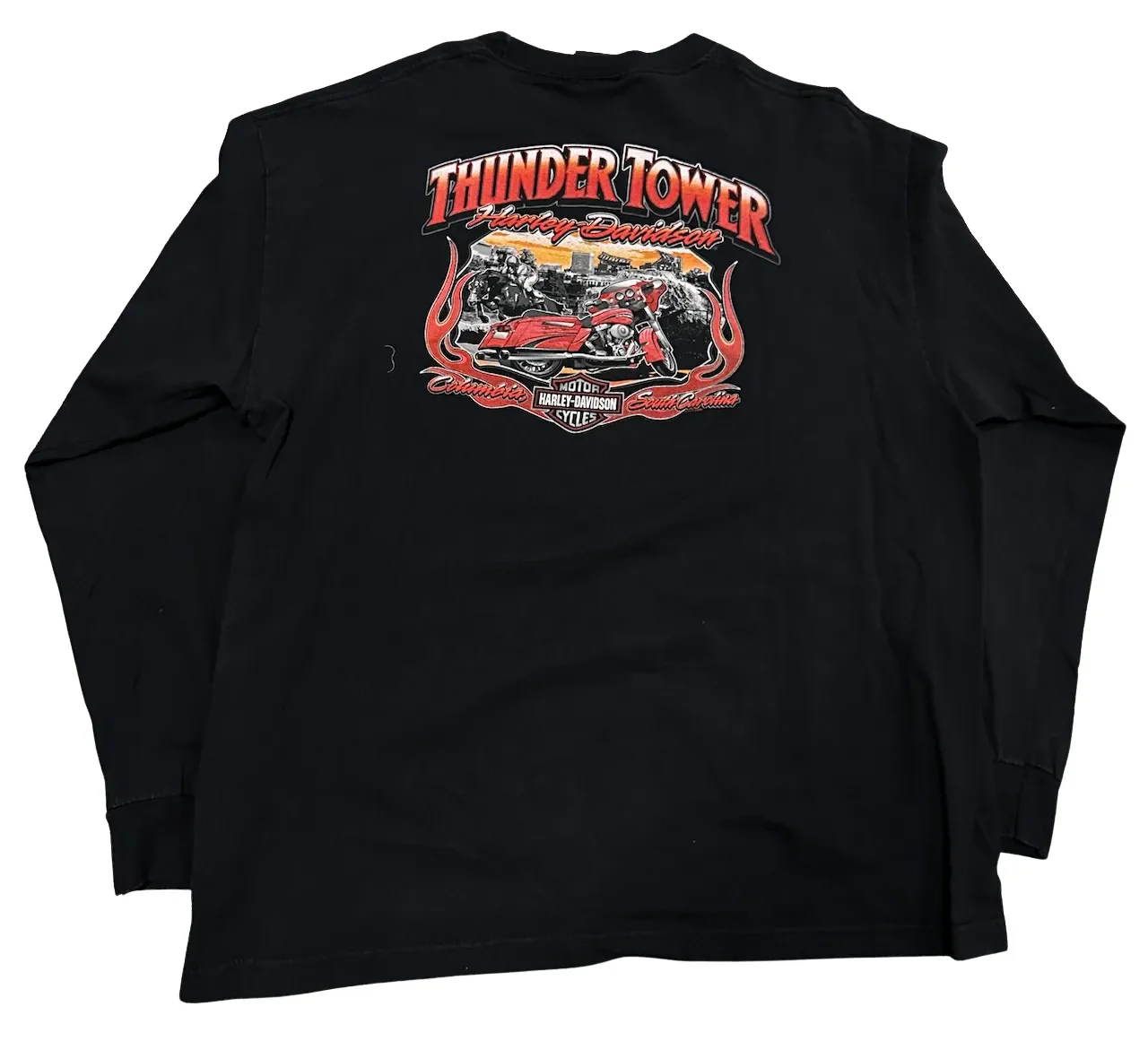 Harley Davidson 'Thunder Tower' Flame Longsleeve - Image 2