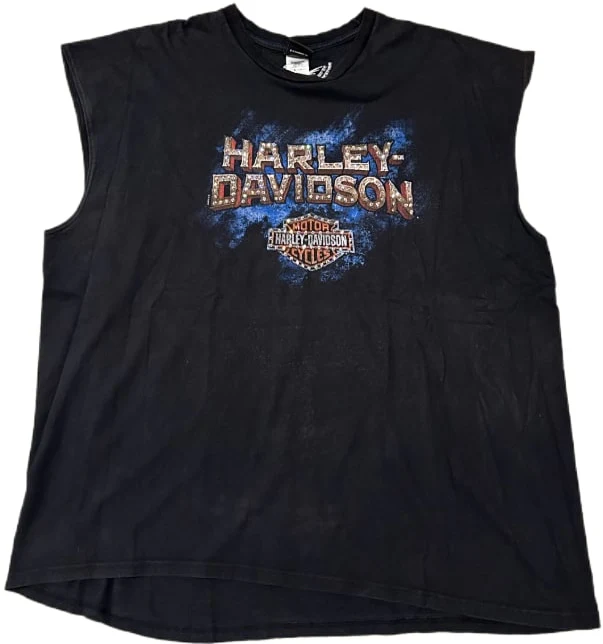 Harley Davidson 'Tomb Stone' Rhinestone Vintage Tee