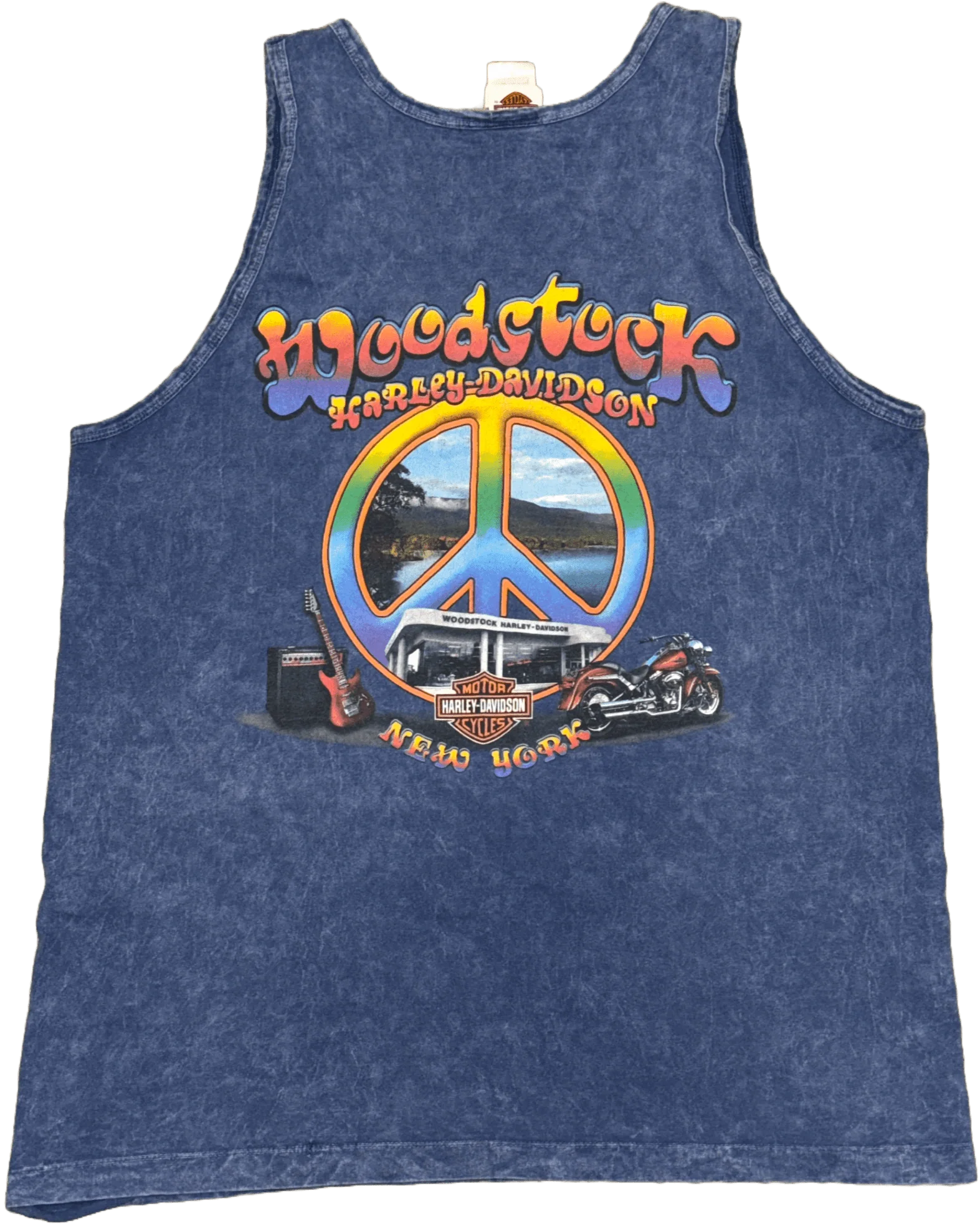 Harley Davidson 'Woodstock NY' Vintage Tank Tee - Image 2