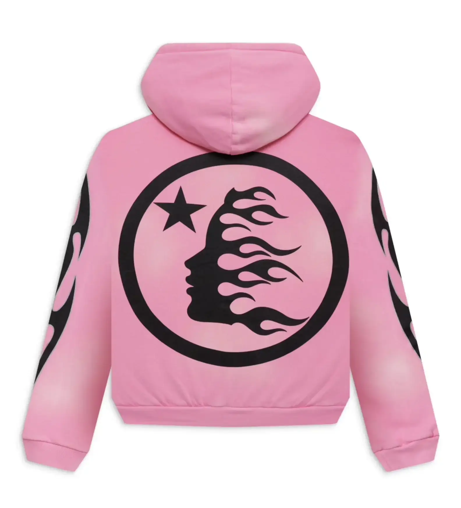 Hellstar 'Pink' Sports Flame Zip Up SweatShort Set - Image 4