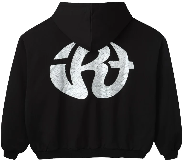 Internet Ruins Things 'Crystal Globe' Zip Up Hoodie Black - Image 2