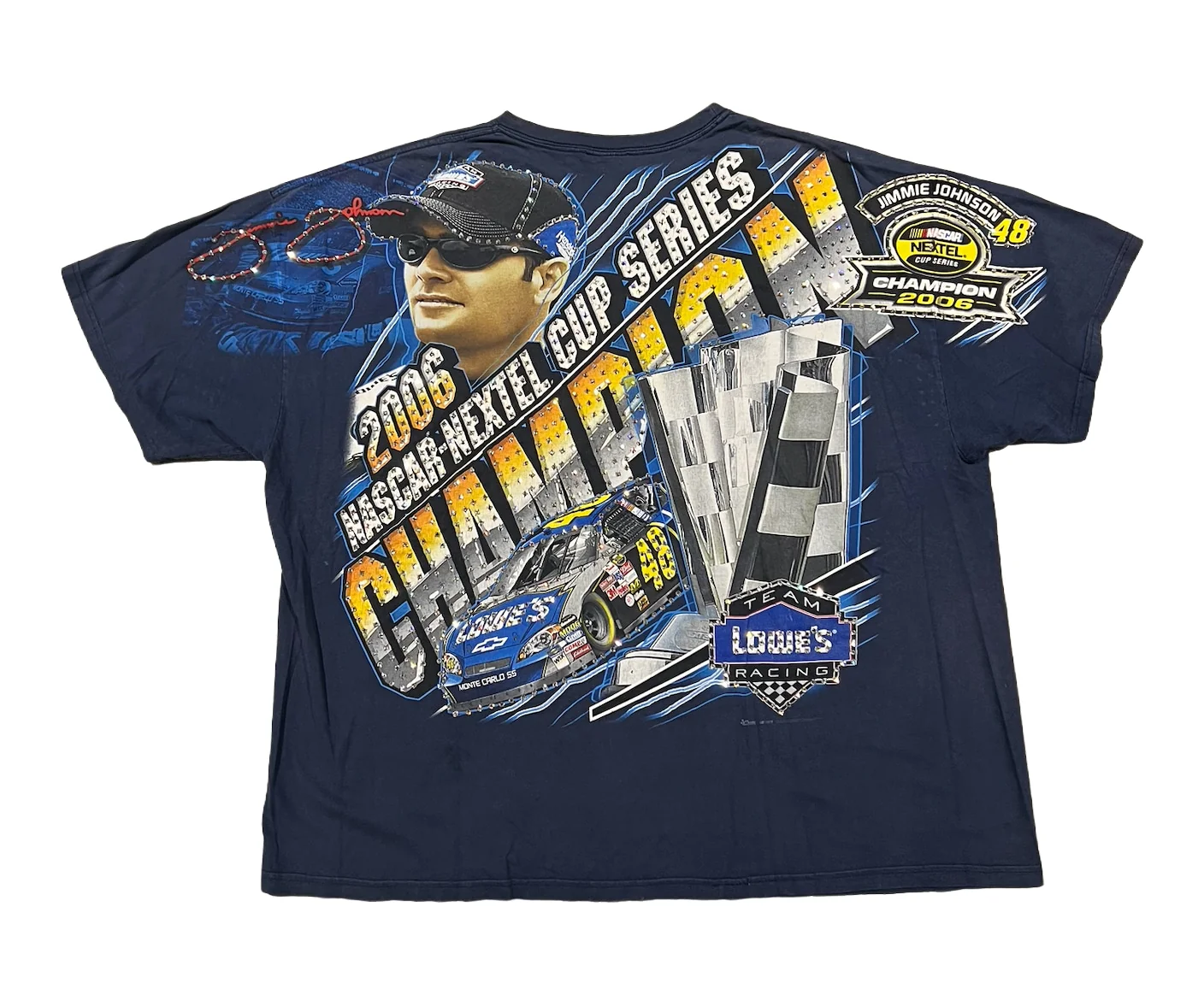 Jimmie Johnson 'Champion' Rhinestone Vintage Tee - Image 2