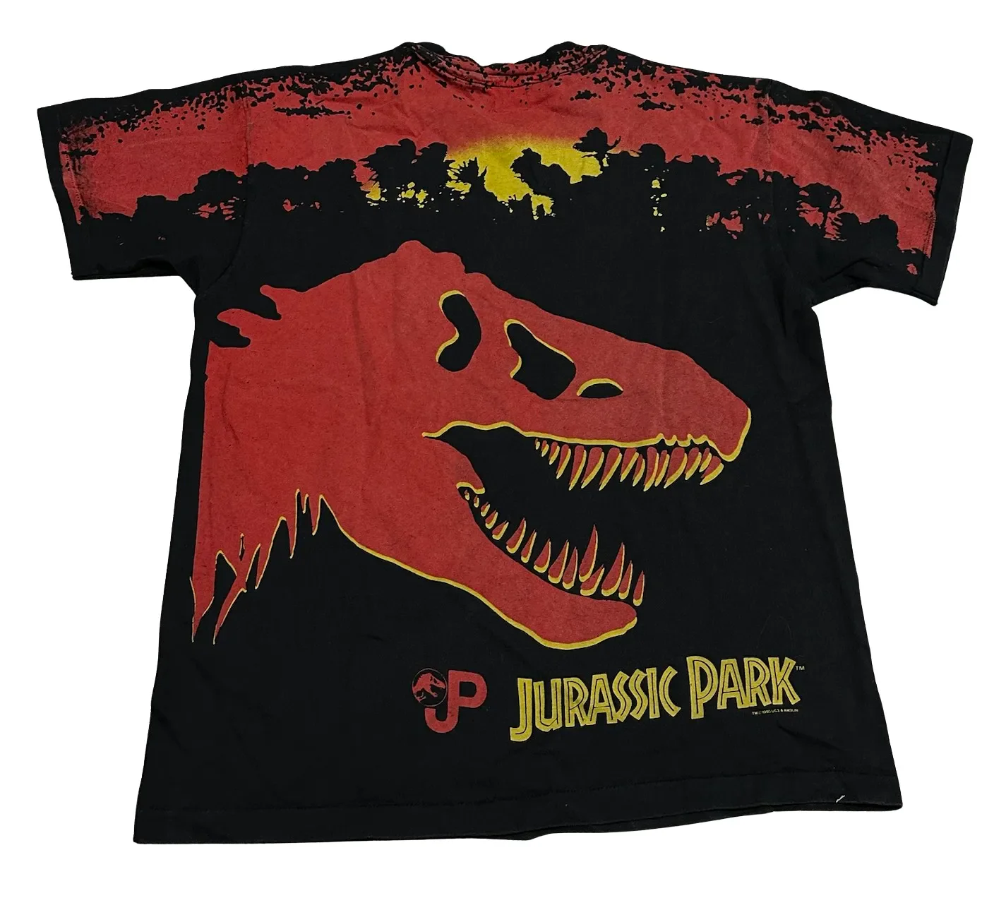 Jurrasic Park 'Red Dino' Vintage Tee - Image 2
