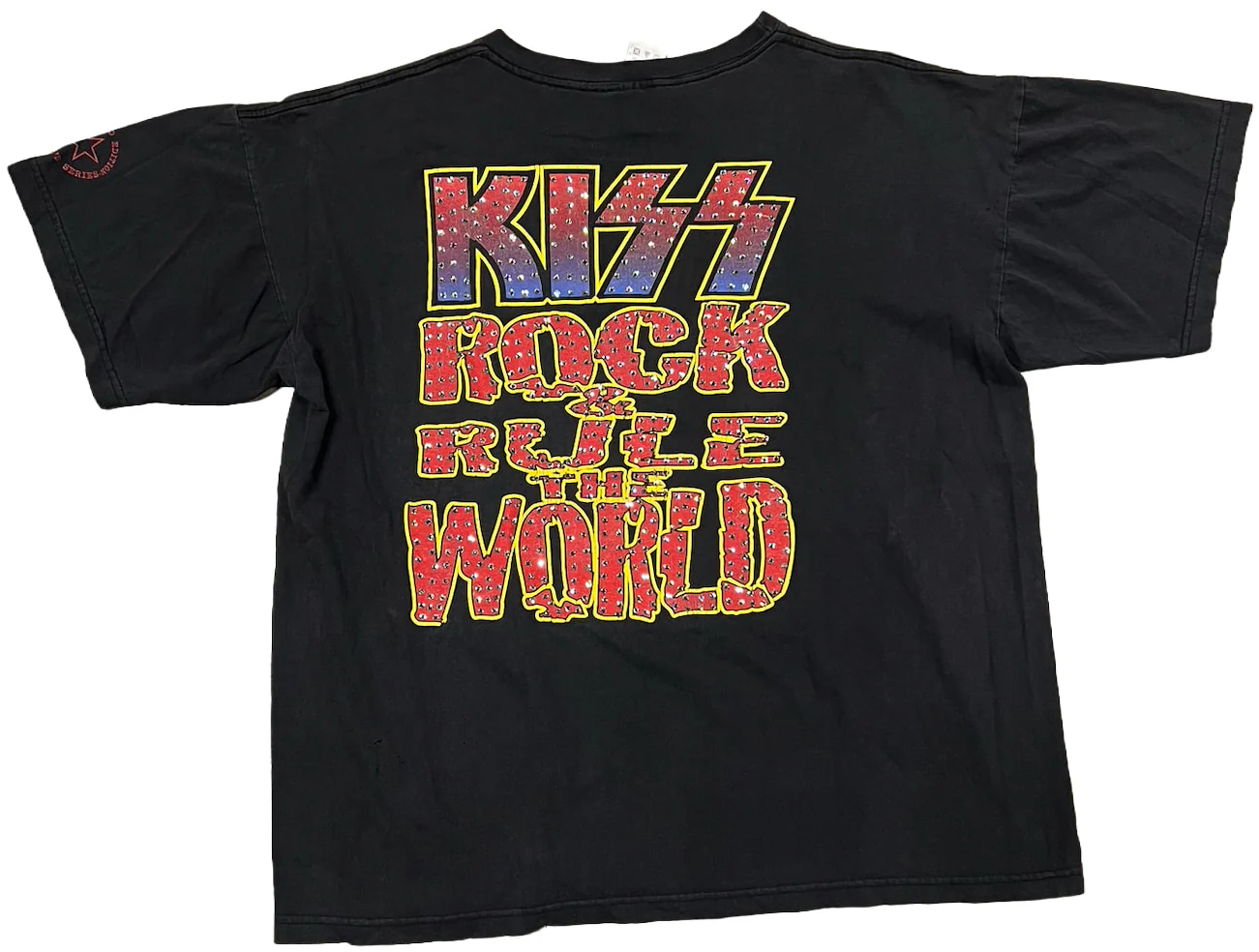 Kiss 'Rule The World' Rhinestone Vintage Tee - Image 2