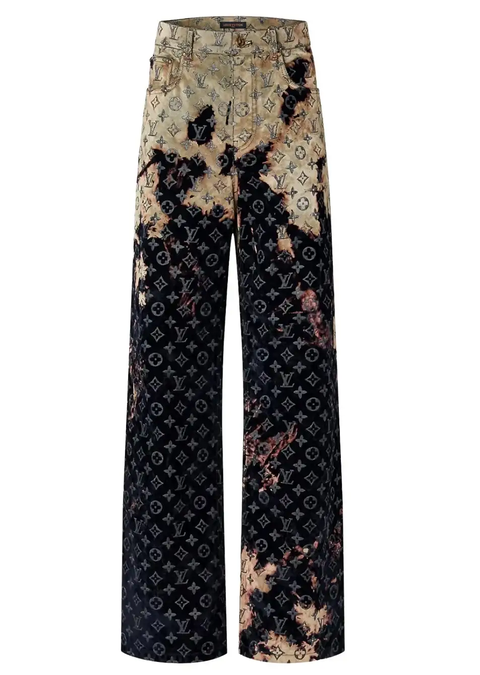 Louis Vuitton 'Bleach Effect' Monogram Denim Set - Image 3