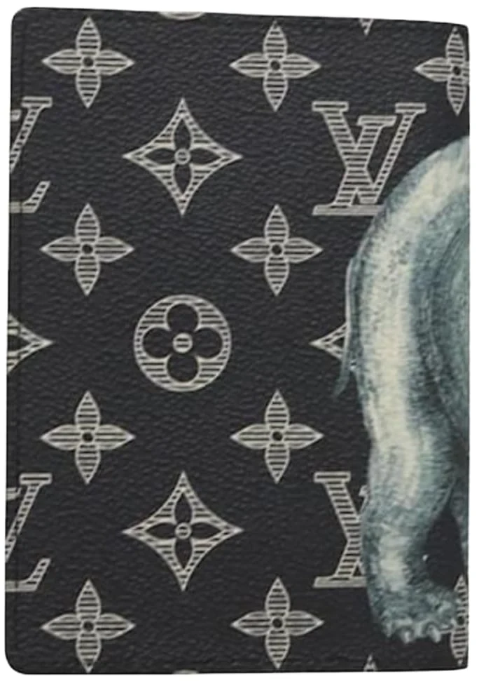 Louis Vuitton Chapman Brothers 'Navy' Monogram Savane Elephant Passport Holder - Image 2