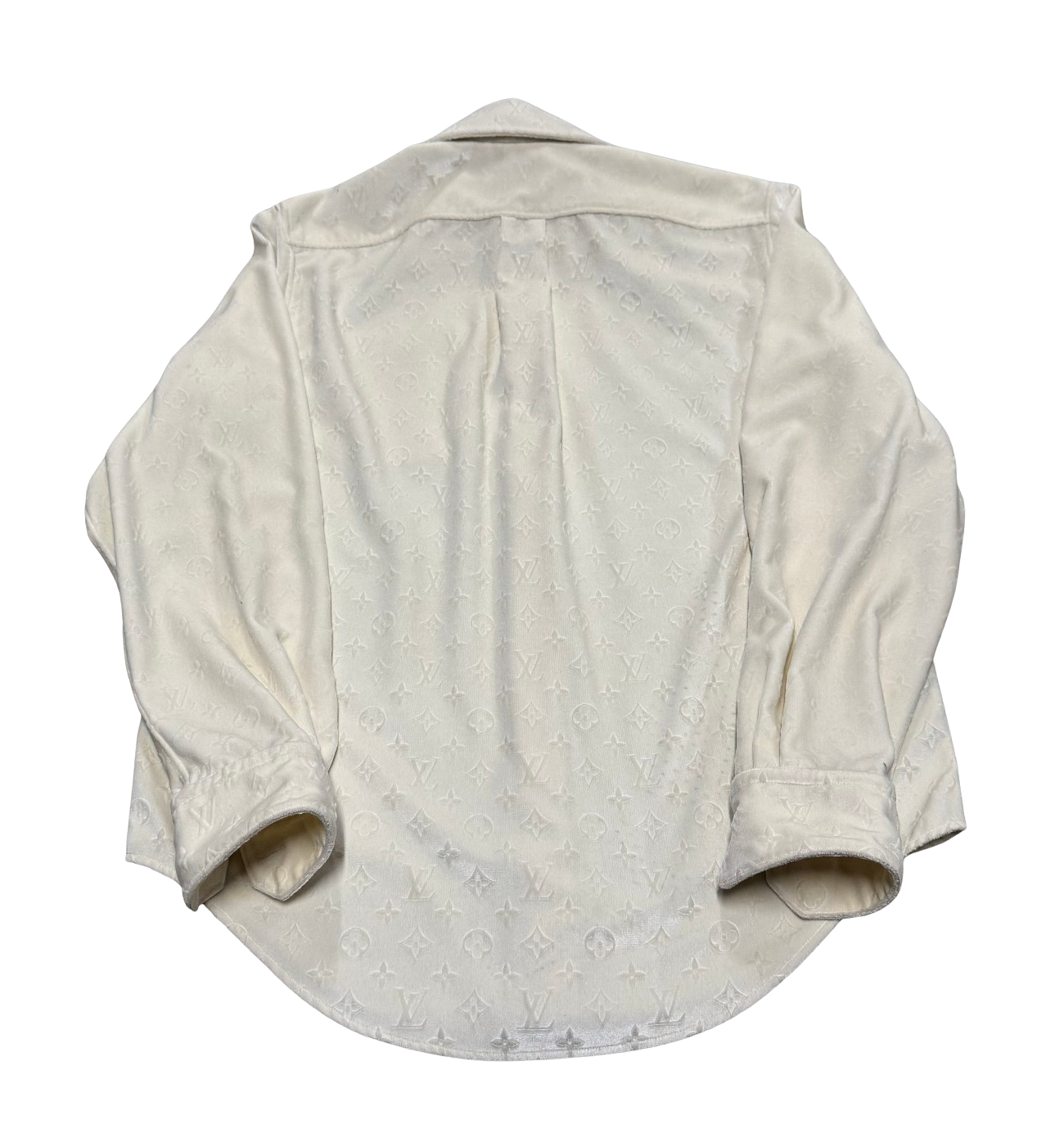 Louis Vuitton 'Cream' Velvet Monogram Shirt - Image 2