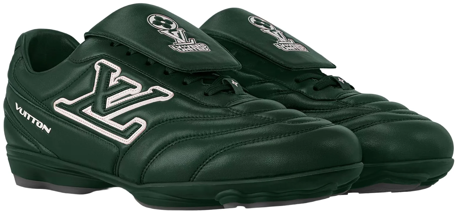 Louis Vuitton 'Green' Leather Footprint Sneakers - Image 2
