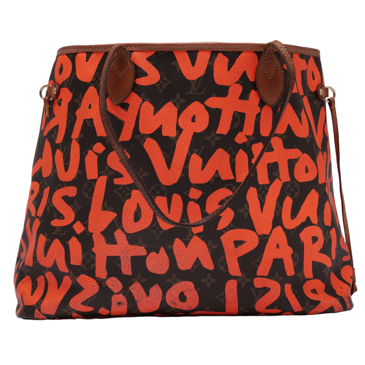 Louis Vuitton 'Monogram Orange Graffiti' Neverfull GM Bag - Image 11