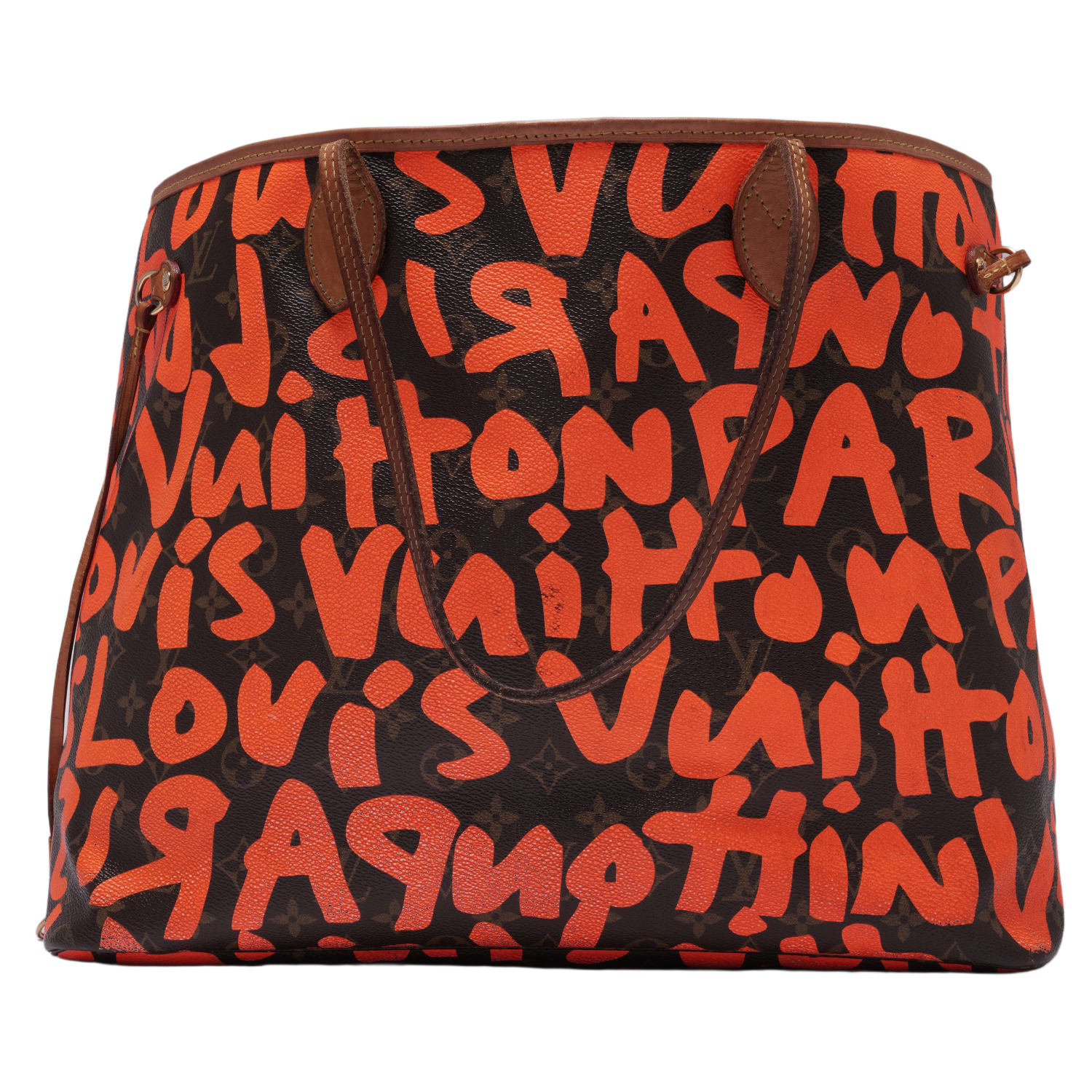 Louis Vuitton 'Monogram Orange Graffiti' Neverfull GM Bag - Image 2