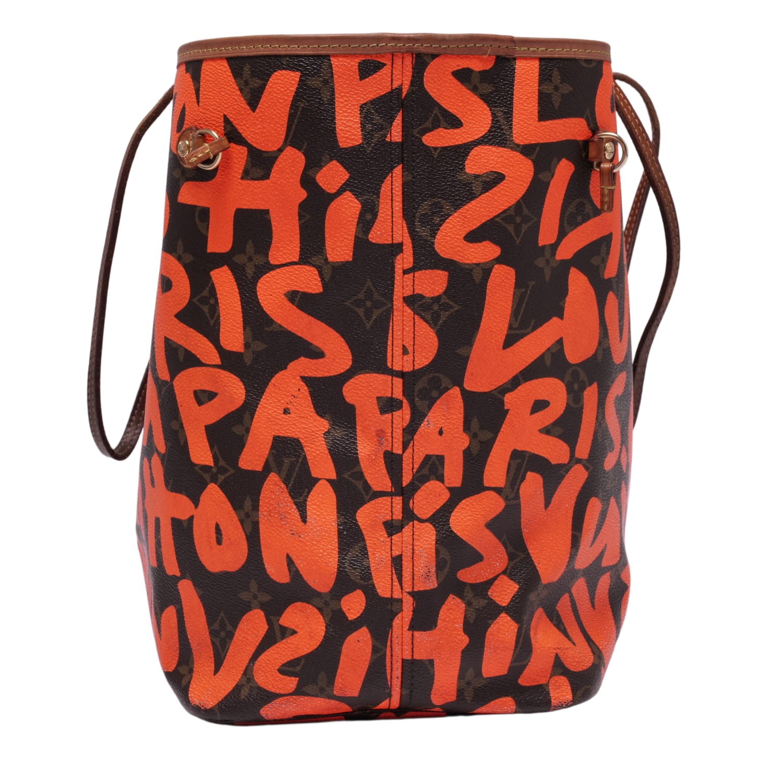 Louis Vuitton 'Monogram Orange Graffiti' Neverfull GM Bag - Image 3