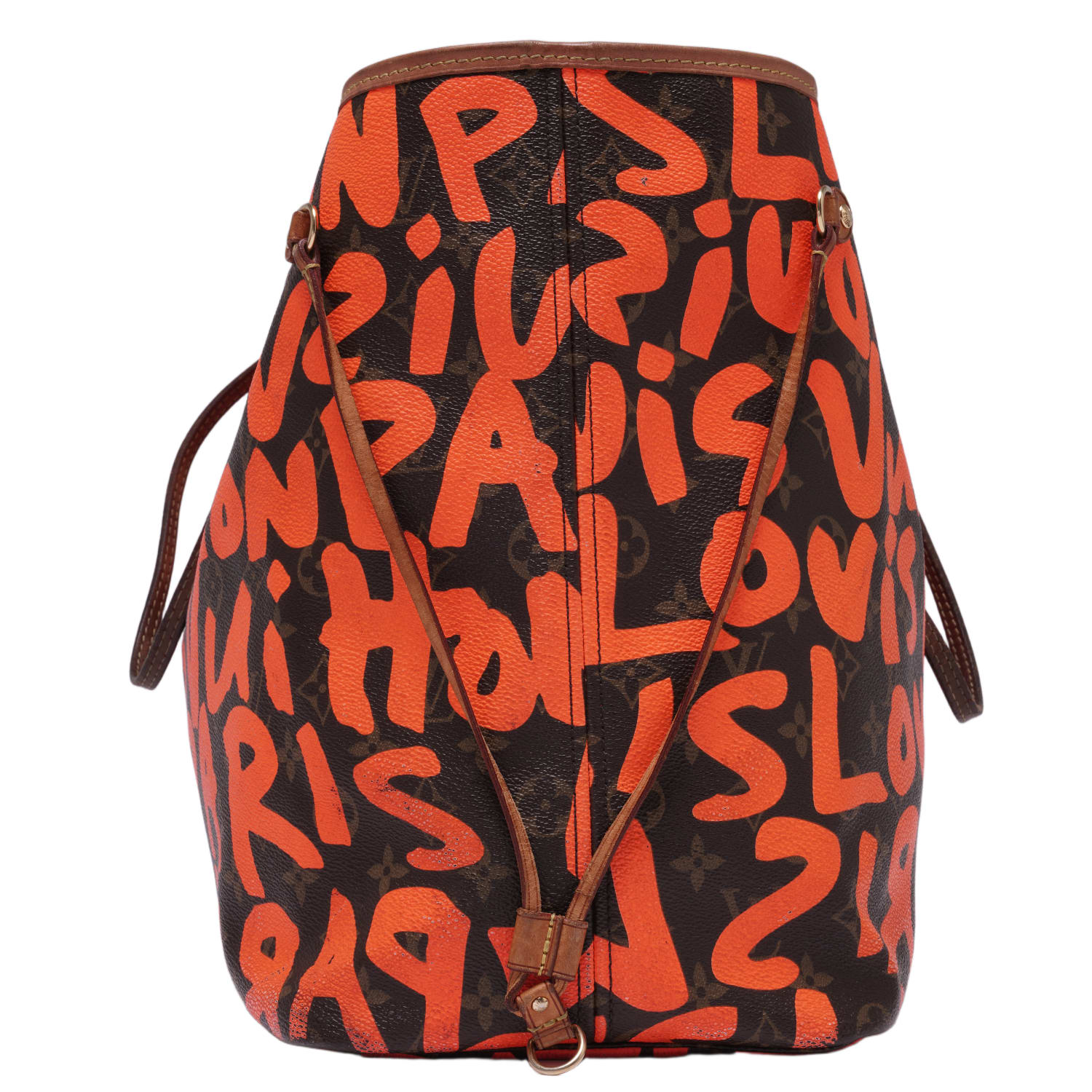 Louis Vuitton 'Monogram Orange Graffiti' Neverfull GM Bag - Image 4
