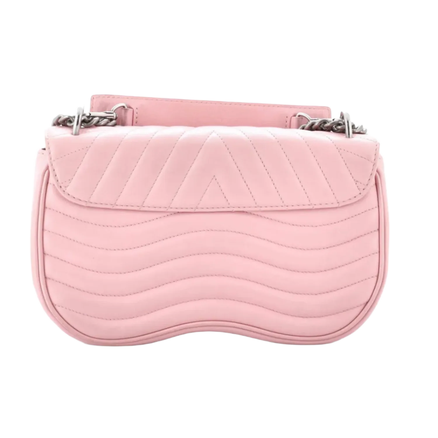 Louis Vuitton 'New Wave Chain' Pink Quilted Leather MM Bag - Image 2