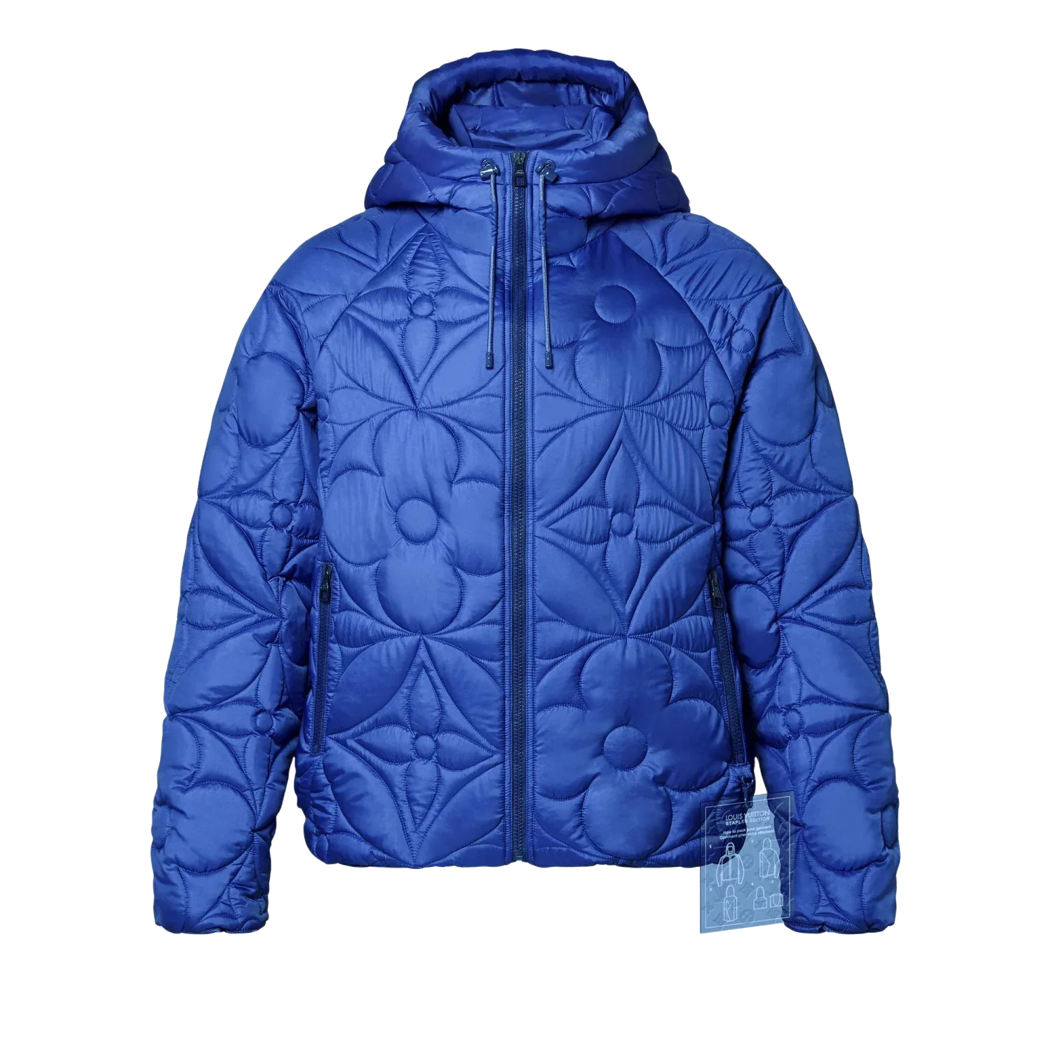 Louis Vuitton 'Quilted Flower' Blue Reversible Puffer Jacket
