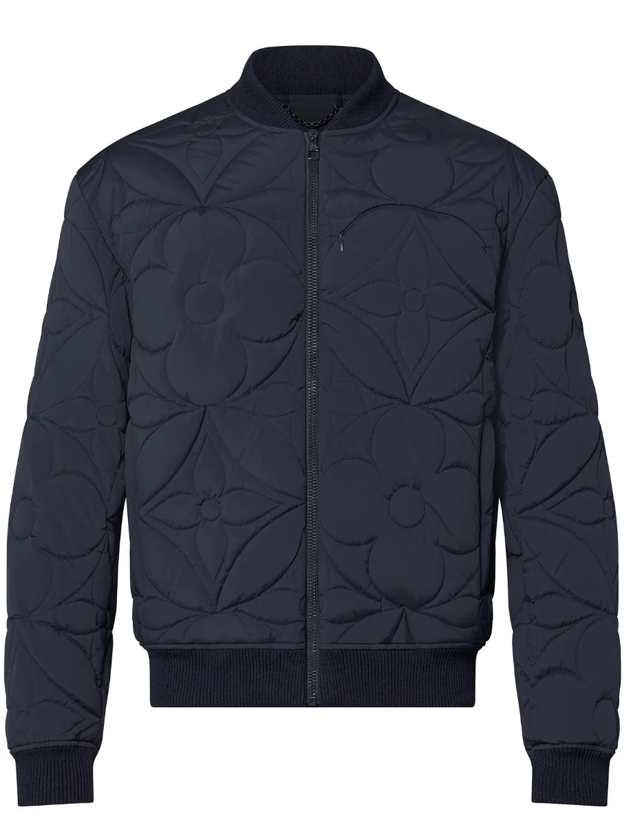 Louis Vuitton 'Quilted Flower' Navy Bomber